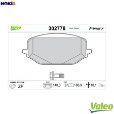 BRAKE PAD SET DISC BRAKE 302778 FOR PEUGEOT PARTNER/Box/Body/MPV RIFTER 3008