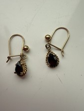 Pair 9ct Gold tear drop Shape