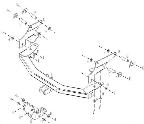Towtrust fixed flange - fixed,