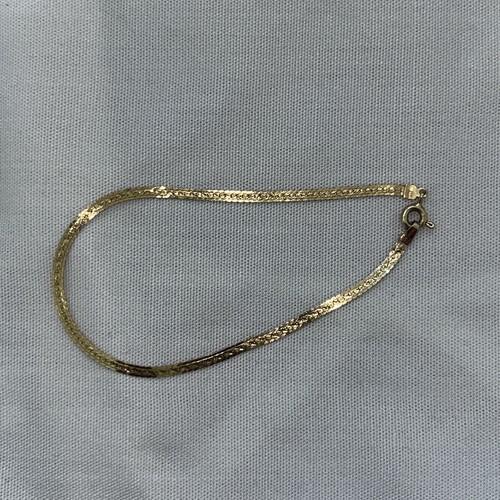Gold herringbone bracelet 9ct - herringbone,