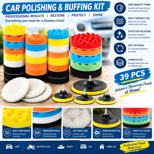 Car polishing pads kit - polishing,