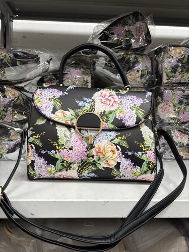 Moda floral faux leather - floral,