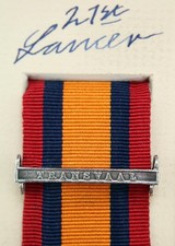 QSA QUEENS SOUTH AFRICA MEDAL RIBBON BAR CLASP TRANSVAAL BOER WAR CAMPAIGN