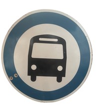 Bus Stop Road Sign Round
