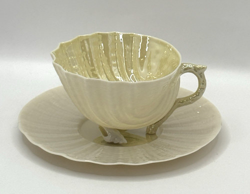 Belleek neptune shell footed - shell,