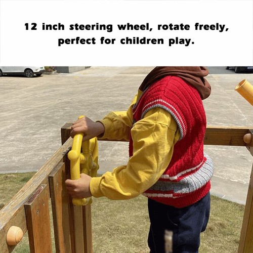 Red plastic steering wheel - red,
