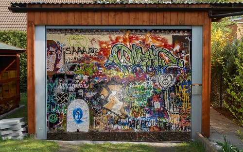 Messy painting n267 - 3d, garage