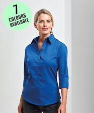 Ladies Womens 3/4 Sleeve Work