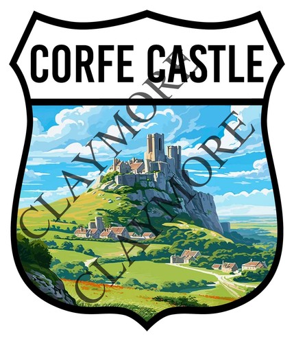 Corfe castle dorset - castle, car