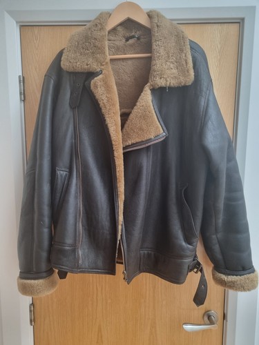 Brown ww2 style sheepskin - brown,