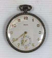 Art Deco Solid Silver (800) Cased DOXA Pocket Watch (Working) 