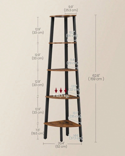 Tier industrial corner - 4-tier,