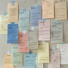 50Pcs Vintage Poetry Words