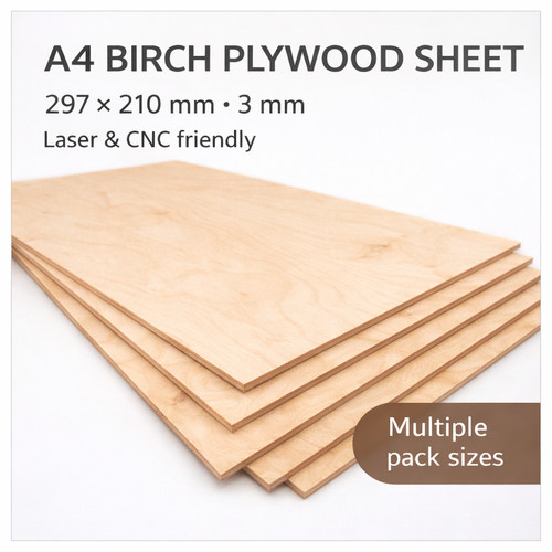 Birch plywood sheet 3mm - 3mm, a4
