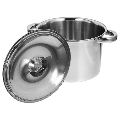Stock pot with lid stainless - pot,