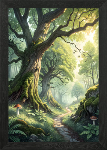 Enchanted forest path framed - path,
