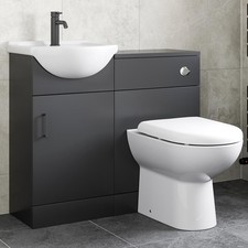 Alpine Black Toilet & Basin