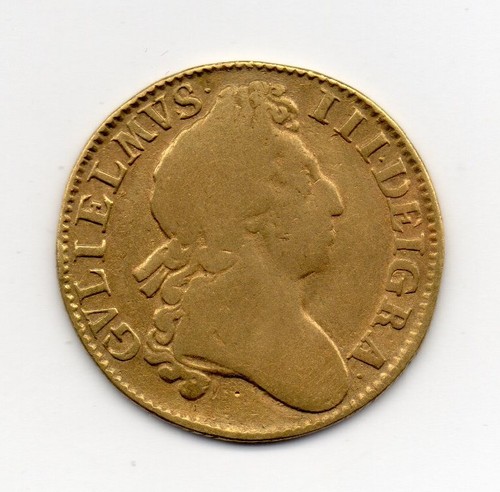 1701 gold guinea william iii - guinea,,