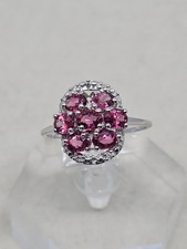 9kt White Gold Red Spinel &