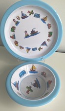 Martin Gulliver Bowl & Plate Trucks Boats and Planes Discontinued Melamine
