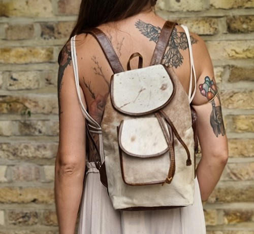 Small cowhide backpack - small,