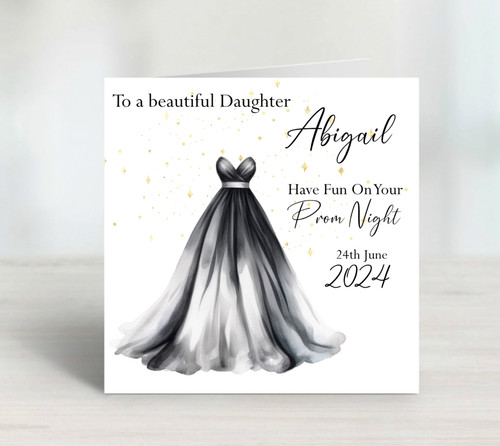 Personalised prom card - prom,