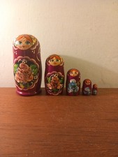 VINTAGE RUSSIAN DOLL X5 , HAND