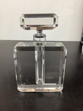 Very Large Solid Crystal Art Deco Style Perfume Bottle Height 26cm Weight 4.3kg