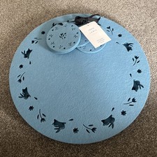 4 x John Lewis Blue Felt