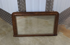 Victorian Burr Walnut Overmantel MirrorWith Decorative Inlay 83cm X 49 Used