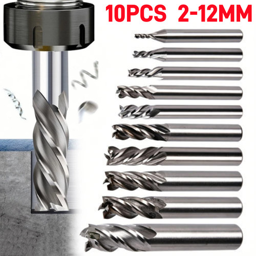 10pcs flute hss - 10pcs, mill