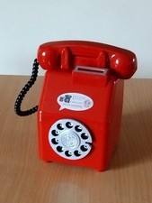 Red TELEPHONE Moneybox Piggy