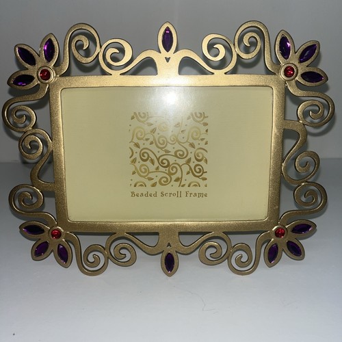 Vintage golden pewter jewelled - golden,