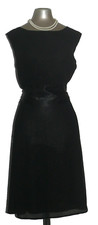 Sophie Grey BHS Black Shimmer Chiffon Fit Flare Formal Occasion Dress size 22