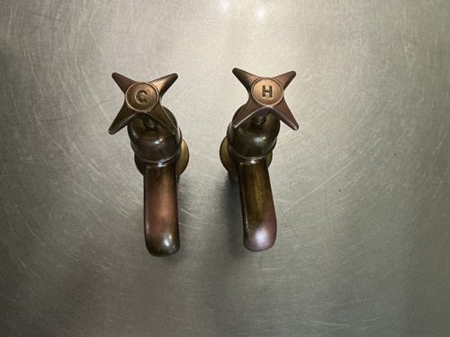 Pair vintage brass - of,
