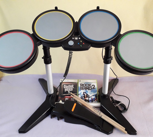 Xbox 360 rock band drum - xbox,