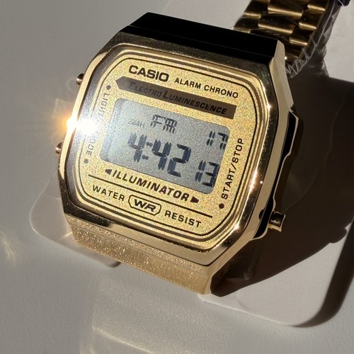 Casio a168 gold digital - a168,