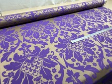 PURPLE Damask floral curtain