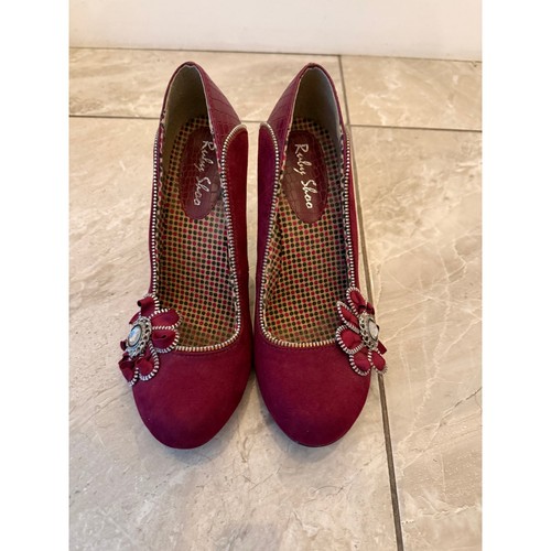 Ruby shoo burgundy heels size - shoo,