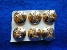 NEW 6 X ROYAL REGIMENT OF WALES 20MM ANODISED STAYBRITE GOLD BUTTONS