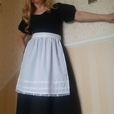 Basic white cotton apron