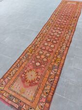 Antique Runner Rug, P ersian Wool Rug Handmade Antique Long Corridor Rug