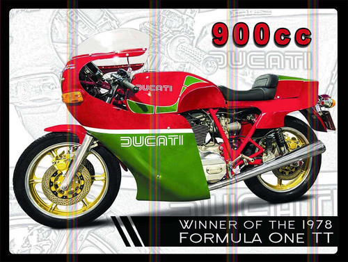 Ducati 900cc retro tin - ducati,