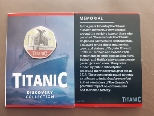 50p shaped coin - coin, titanic