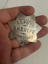"SONOMA COUNTY" Special Deputy
