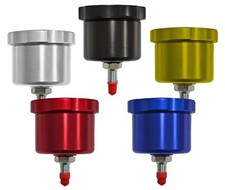 Brake Fluid / Oil Reservoir Cylinder Cup 7/16" Outlet 55mm/80mm Black/Blue/White