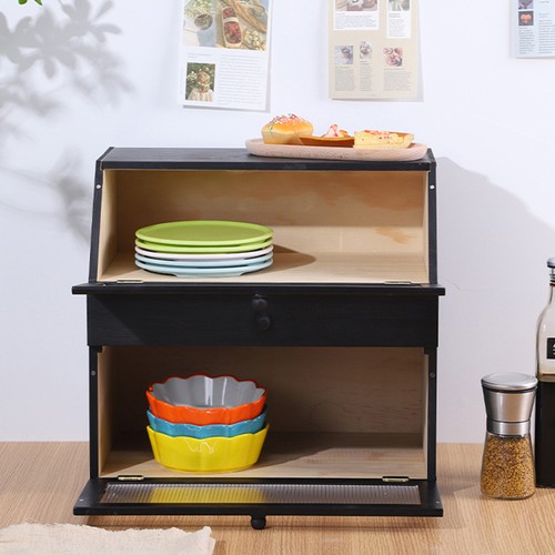 Bamboo bread bin - bamboo, kitchen
