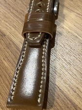 Horween Shell Cordovan Handmade Watch Strap 22mm Mid Brown