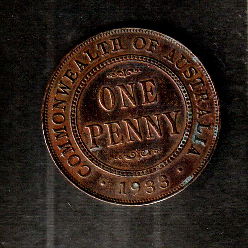 Australia penny coin george - penny, v