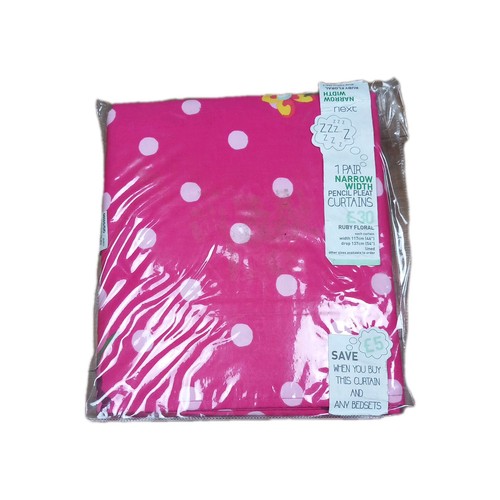 Pink floral polka - x,